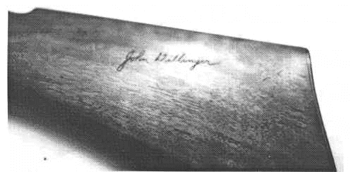 John Dillinger's signature on Thompson buttstock